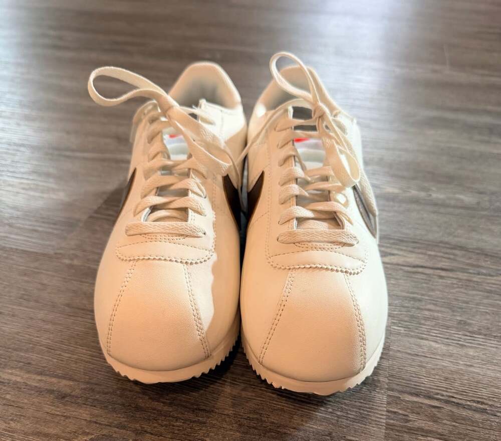Nike Cortez Size 10.5 White Cacao Wow Leather Sneakers